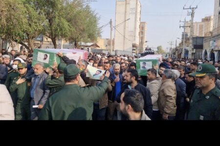 مراسم تشییع 2 شهید امنیت در شوشتر برگزار شد
