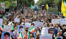 مردم تبریز در محکومیت اغتشاشات تجمع می‌کنند