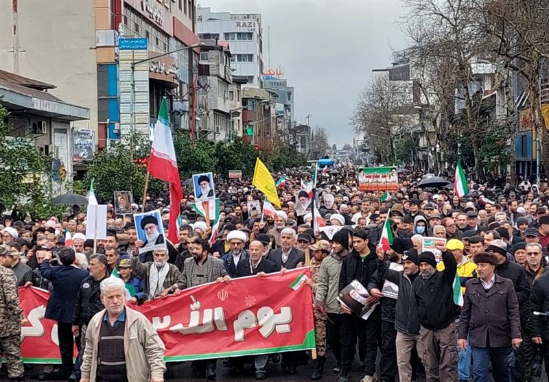 گیلان یکپارچه در 22 بهمن؛ سرمای استخوان‌سوز تسلیمِ اراده‌ آتشین مردم