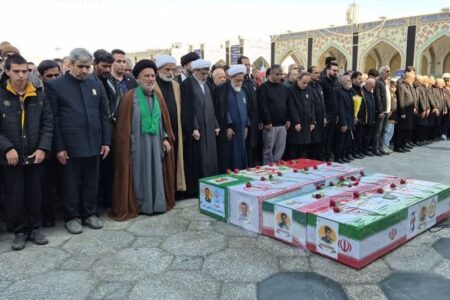 برگزاری مراسم تشییع 4 شهید جنگ تحمیلی آمریکایی صهیونی