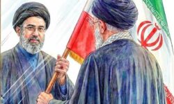 بیعت اهالی زادگاه بنیانگذار کبیر انقلاب با آیت‌الله سیدمجتبی خامنه‌ای