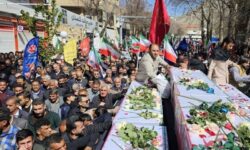 سپیدان در سوگ قهرمانان وطن + تصاویر