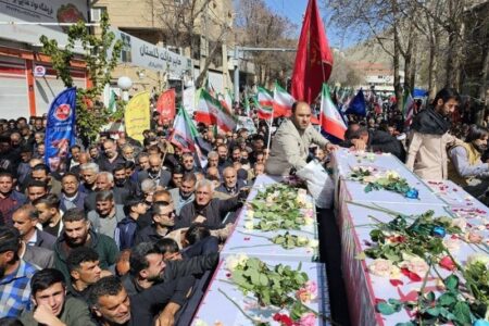 سپیدان در سوگ قهرمانان وطن + تصاویر