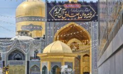 سیاه‌پوشی حرم امام رضا(ع) به مناسبت شهادت امام صادق(ع)+تصاویر