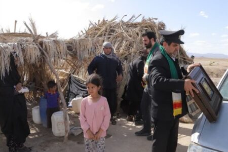 میزبانی سیاه‌چادرهای نهبندان از پرچم رضوی/عطر حرم در دل کویر