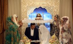 پیوند آسمانی 80 زوج جوان در حرم کریمه اهل‌بیت(س)