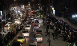 پیگیری حقوقی علیه رژیم صهیونیستی در تجمع امت انقلابی حاشیه شهر مشهد
