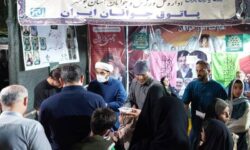 برپایی سفره اطعام علوی توسط موکب اداره ورزش و جوانان بوشهر