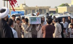 تشییع پیکر شهید مرتضی هرمزی صیاد اهل‌سنت هرمزگان در بندرکوهستک