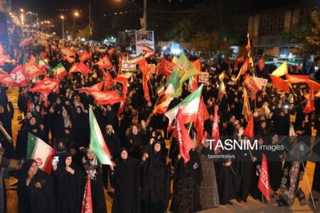 شب 170ایستادگی مردم یاسوج؛اعلام انزجار ازجنایات آمریکا واسرائیل+تصاویر